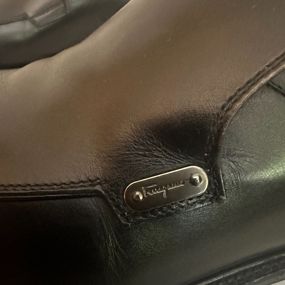 Salvatore Ferragamo Loafers US size 11.5D Made in Italy Leather with brass tags - Picture 2 of 8